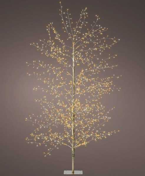ALBERO RAMI BIANCO 1350 MICROLED CALDO+CLASSICA CM.D70X150H