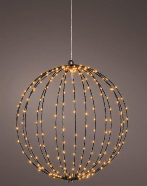 SFERA METALLO NERO 240LED L.CLASSICA CM.D38 CAVO NERO 5MT