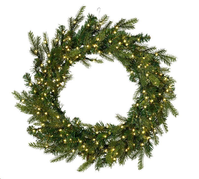 CORONA NATALE GRANDIS VERDE 240LED LUCE CALDA ØCM.80 H10