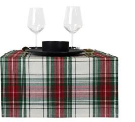  PASSATOIA XMAS TARTAN 45X150CM WHITE