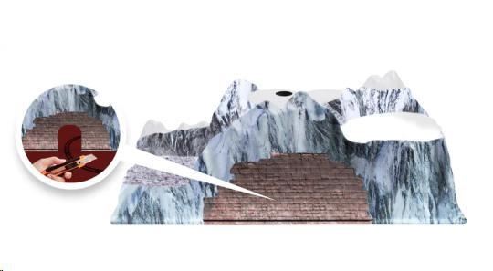 PAESAGGIO FULL COLOUR TUNNEL DEL TRENO CM.78X38X29H