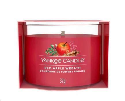 FILLED VOTIVE RED APPLE WREATH