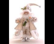 STANDING WHITE/GOLD SANTA CLAUS 66CM