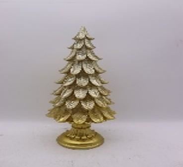 GOLD POLYRESIN TREE DECO 41,20CM