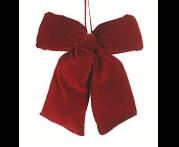 VELVET BURGUNDY BOW 36CM