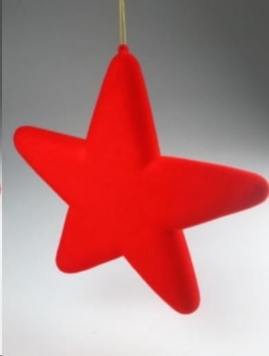 STELLA FLOCCATA ROSSA CM.40X40X40