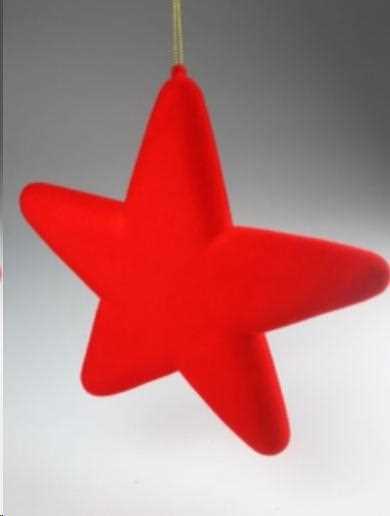 STELLA FLOCCATA ROSSA CM.25X25X25