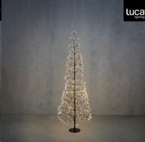 TREE LED BLACK CLASSIC WHITE 1200 LED IP44 ADAPTER INCLUDED