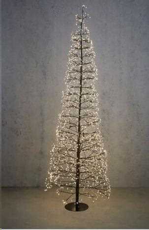 TREE LED BLACK CLASSIC WHITE 3000 LED IP44 ADAPTER INCLUDED