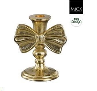 CANDLEHOLDER BOW GOLD - L11XW8XH13CM