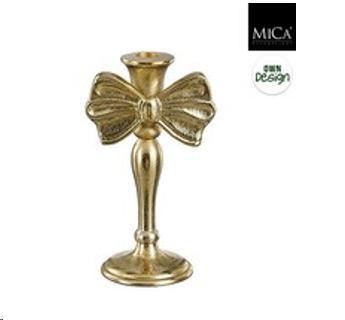 CANDLEHOLDER BOW GOLD - L11XW8XH20CM