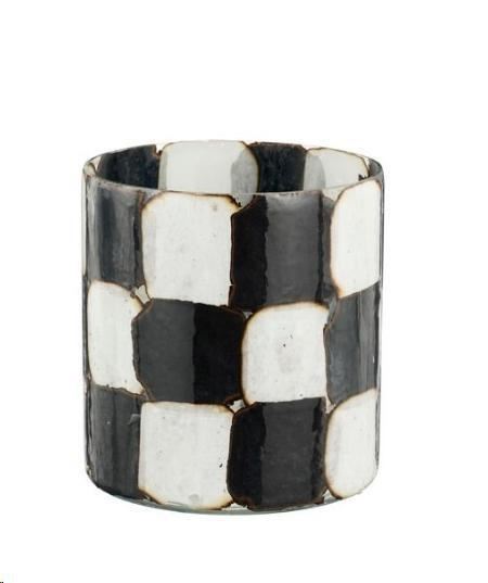 TEALIGHT HOLDER BLACK - H12XD12CM