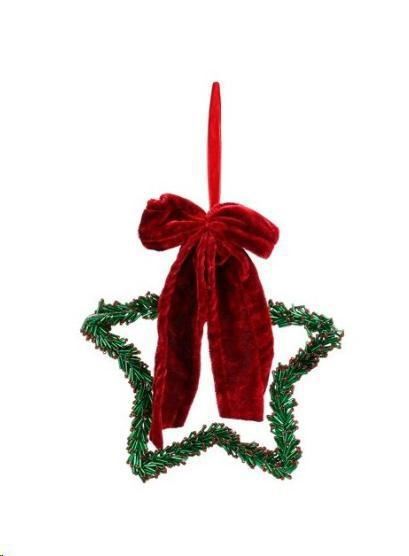 ORNAMENT STAR GREEN - H2XD20CM