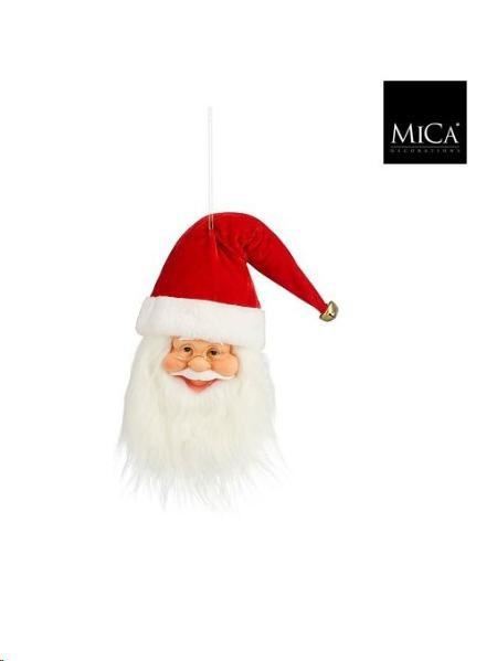 SANTA HEAD HANGING RED - L15XW8XH45CM