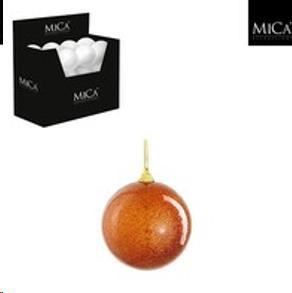 BAUBLE UNBREAKABLE ORANGE 24 PIECES DISPLAY - D10CM