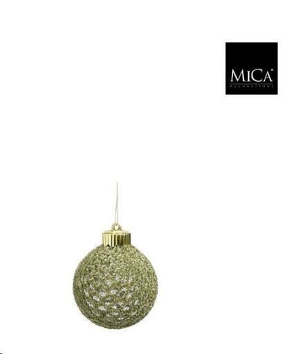 BAUBLE UNBREAKABLE GREEN 24 PIECES DISPLAY - D8CM