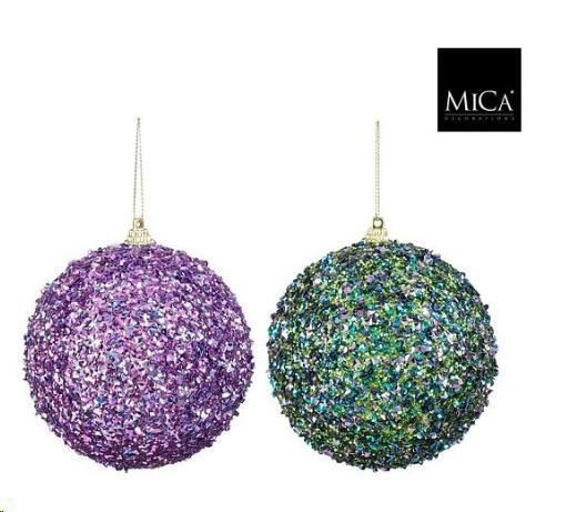 BAUBLE UNBREAKABLE LILAC PURPLE 2 ASSORTED 24 PIECES DISPLAY