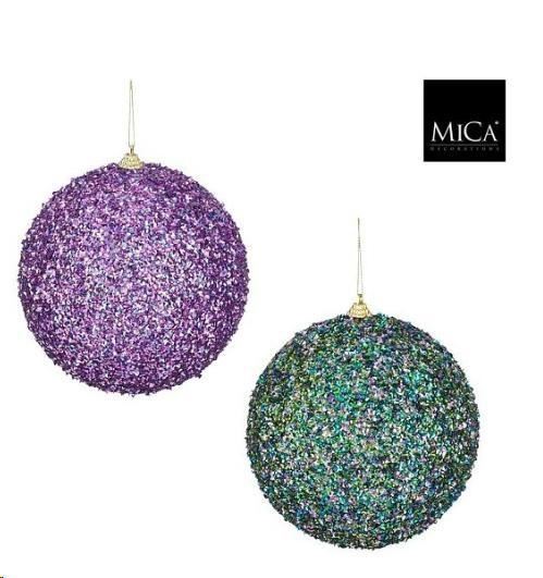 BAUBLE UNBREAKABLE LILAC PURPLE 2 ASSORTED - D15CM