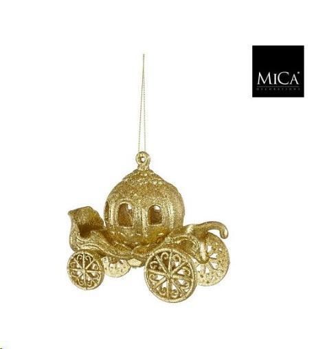 ORNAMENT CARRIAGE GOLD - L10XW9XH5,5CM