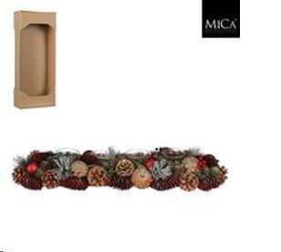 ETON TABLE PIECE TEALIGHT HOLDER RED - L54XW16,5XH10CM