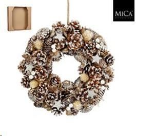 DECLAN WREATH WHITE - H9XD34CM