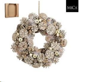 HANLEY WREATH WHITE - H9XD34CM