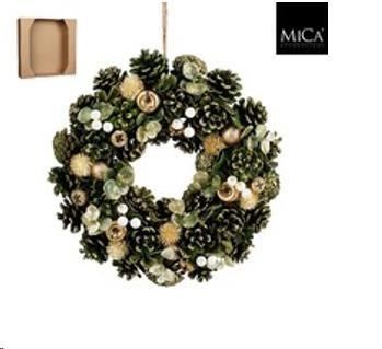 GEORGIE WREATH GREEN - H9XD34CM