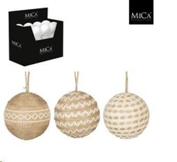 BAUBLE UNBREAKABLE BROWN 3 ASSORTED 24 PIECES DISPLAY - D10C