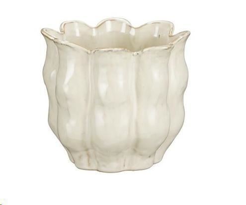 LOLA POT ROUND OFF WHITE - H15XD17CM
