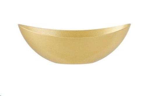 MILA DECORATION BOWL RECYCLED PLASTIC GOLD - L39XW12XH13CM