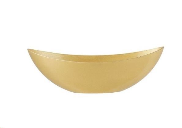 MILA DECORATION BOWL RECYCLED PLASTIC GOLD - L55XW13,5XH17,5