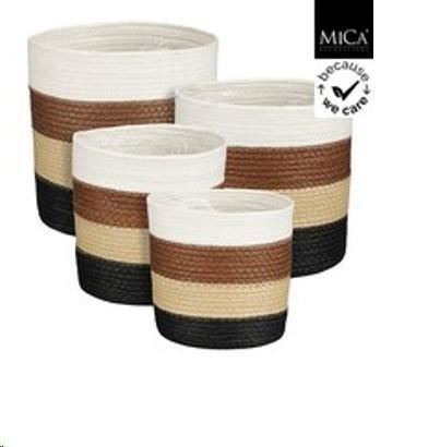 RACHEL BASKET ROUND BROWN h25xd25cm