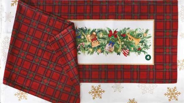 STRISCIA CHRISTMAS BALZA TARTAN CM.45X140