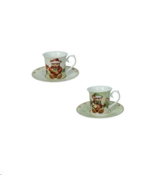 TAZZINA CAFFE' COCCOLE SET 2 PZ NEW BONE CHINA