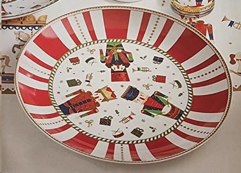 PIATTO PORTATA LO SCHIACCIANOCI PORCELLANA D.CM30