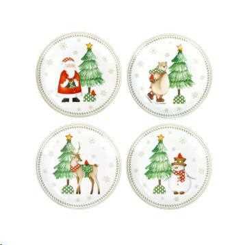 PIATTINO PANE&PASTRY RACCONTI SET 4 PZ PORCELLANA D.CM15