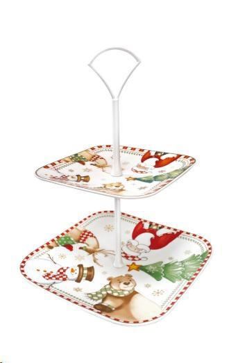 ALZATA RACCONTI PORCELLANA C/ASTA METAL CM.19X19