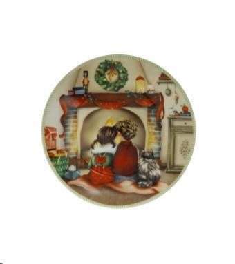 PIATTINO CUCCIOLI (BIMBI CAMINETTO) PORCELLANA D.CM19