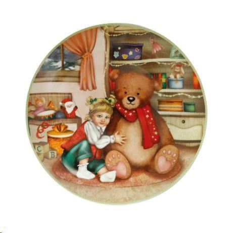 PIATTO CUCCIOLI (BIMBA ORSETTO) PORCELLANA D.CM30