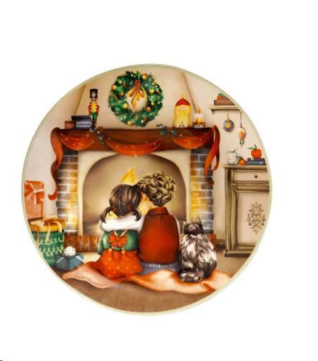 PIATTO CUCCIOLI (BIMBI CAMINETTO) PORCELLANA D.CM30