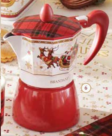 LA CAFFETTIERA CHRISTMAS TARTAN 3 TAZZE ALLUMINIO