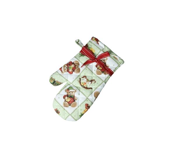 GUANTO ORSETTI FIOCCO ROSSO CM.17x27