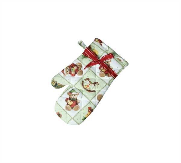 GUANTO ORSETTI FIOCCO ROSSO CM.17x27