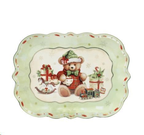 VASSOIO SMERLATO COCCOLE PORCELLANA