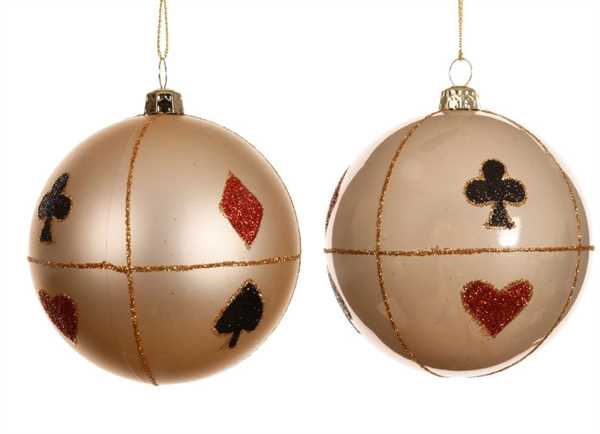 PALLINA NATALE PLASTICA DIA8CM 2 MOD. ASS. PEARL