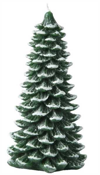 CANDELA ALBERO DI NATALE INNEVATO CM.D9X16,5 GREEN
