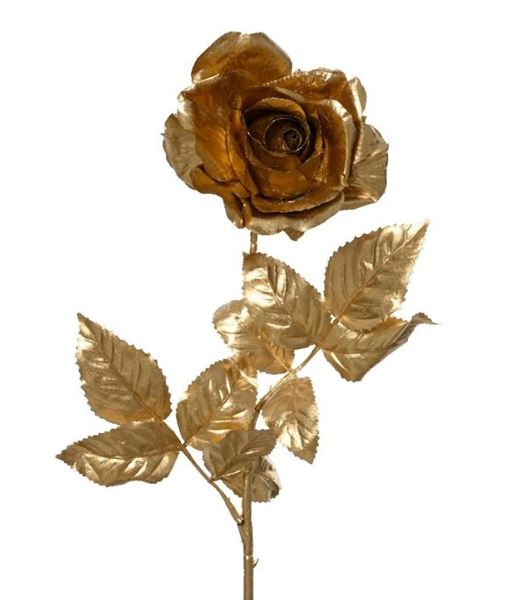 ROSA CON GLITTER CM.72H GOLD