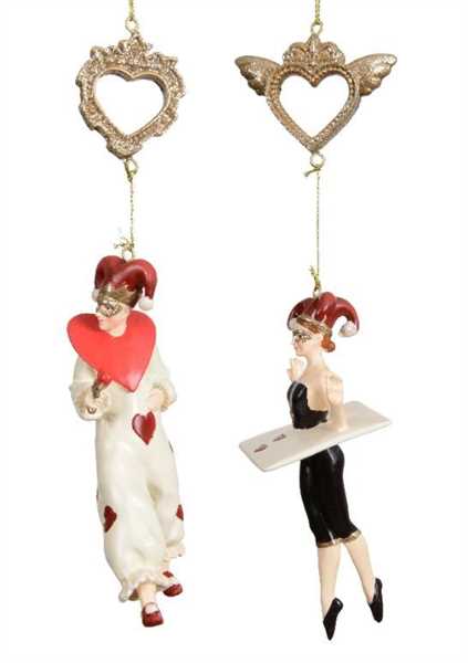 PENDENTE GIULLARE POLIRESINA CM.6X5X18H 2 MOD. ASSORTITI