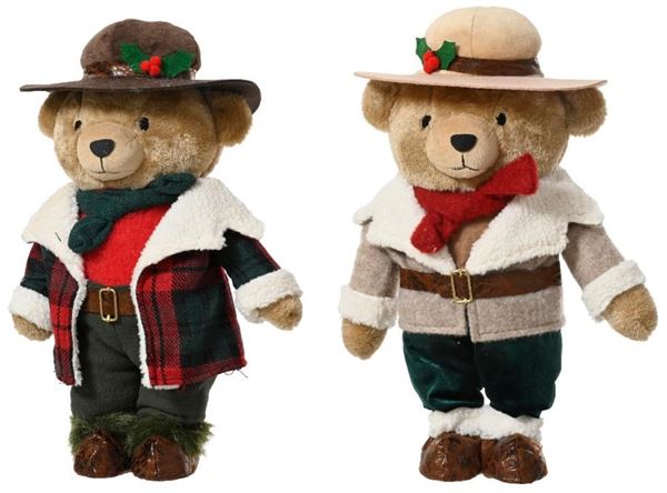 ORSO IN POLIESTERE CM.14X18X31H 2 MODELLI ASSORTITI