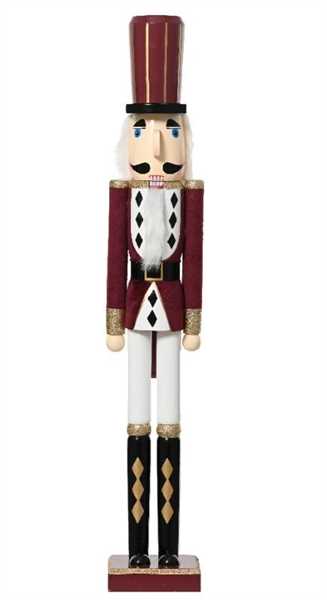 SCHIACCIANOCI IN LEGNO DI PINO CM.12,5X11,5X76H MAROON